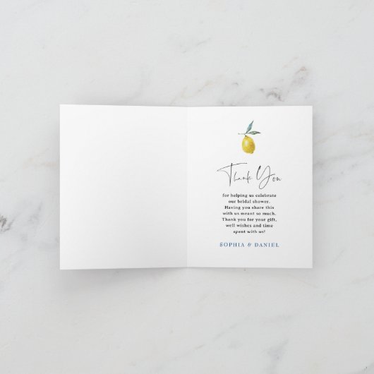 LemonMediterranean Blue Tile Vielen Dank Karten (Innenseite)