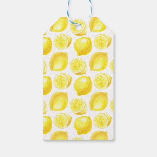 Lemonmuster Geschenkanhänger (Rückseite)