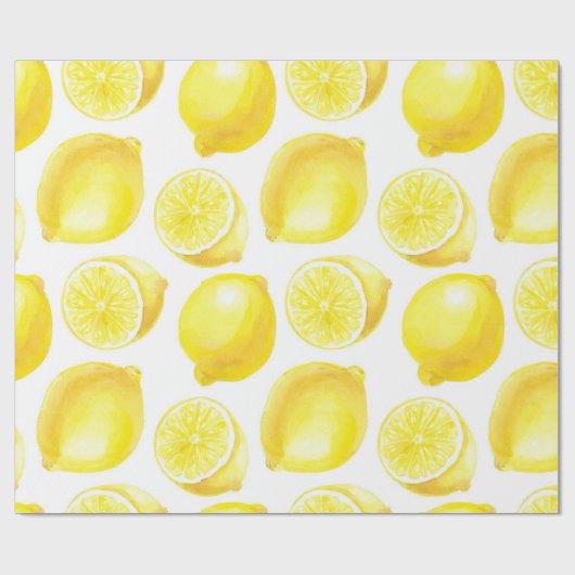 Lemonmuster Geschenkpapier (Flach)