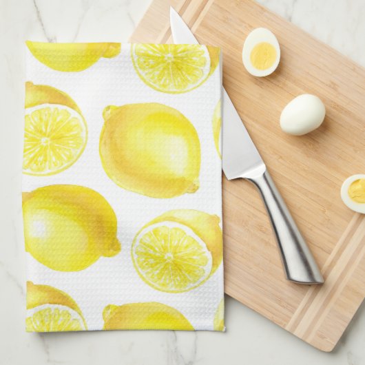 Lemonmuster Geschirrtuch (Viertel Falte)