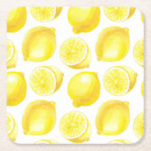 Lemonmuster Rechteckiger Pappuntersetzer (Vorderseite)