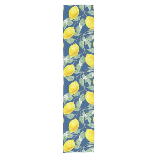 LEMONOBST IN LÄNDERBLAUE KURZER TISCHLÄUFER (Vorderseite)