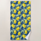 LEMONOBST IN LÄNDERBLAUE STRANDTUCH (Vorderseite)