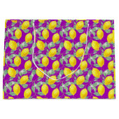 LEMONOBST IN LILA HINTERGRUND GROßE GESCHENKTÜTE (Vorderseite)
