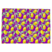 LEMONOBST IN LILA HINTERGRUND GROßE GESCHENKTÜTE (Rückseite)