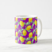 LEMONOBST IN LILA HINTERGRUND KAFFEETASSE (VorderseiteRechts)