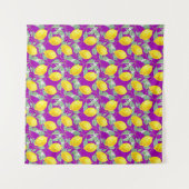 LEMONOBST IN LILA HINTERGRUND WANDTEPPICH (Vorderseite (Horizontal))