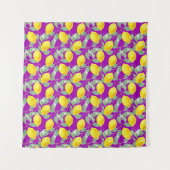 LEMONOBST IN LILA HINTERGRUND WANDTEPPICH (Vorderseite)