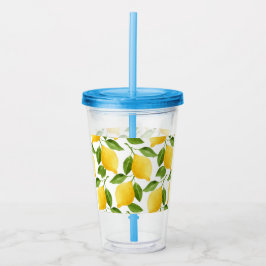 Lemons Akylic Tumbler / Brille Acryltrinkbecher