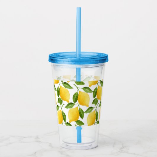 Lemons Akylic Tumbler / Brille Acryltrinkbecher (Vorderseite)