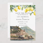 Lemons Amalfi Coast Italy Wedding Save The Date (Vorne/Hinten)