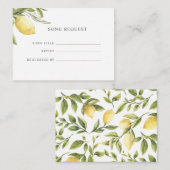 Lemons and Blätter Song Anfrage Hochzeit Begleitkarte (Vorne/Hinten)
