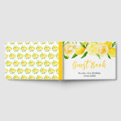 Lemons and Flowers with Foliage Birthday Gästebuch (Voll)