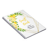 Lemons and Foliage Baby Shower Guest Book Notizblock (Rechte Seite)