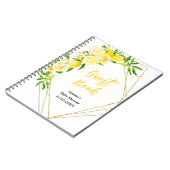Lemons and Foliage Baby Shower Guest Book Notizblock (Linke Seite)