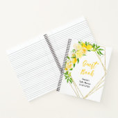 Lemons and Foliage Baby Shower Guest Book Notizblock (Innenseite)