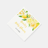 Lemons and Foliage Baby Shower Serviette (Ecke)