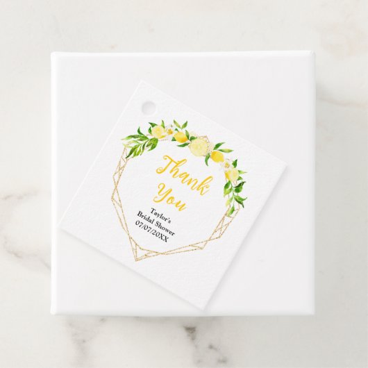 Lemons and Foliage Brautparty Vielen Dank Geschenkanhänger (Beispiel)