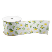 Lemons and Foliage Pattern Satinband (Spule)