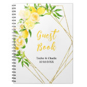 Lemons and Foliage Wedding Guest Book Notizblock (Vorderseite)