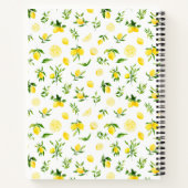 Lemons and Foliage Wedding Planner Notizblock (Rückseite)