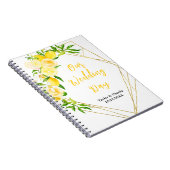 Lemons and Foliage Wedding Planner Notizblock (Rechte Seite)