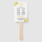 Lemons and Foliage Wedding Program Fächer (Rückseite)