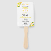 Lemons and Foliage Wedding Program Fächer (Vorderseite)