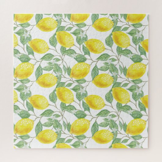 Lemons and Leaves Design Jigsaw Puzzle (Horizontal)