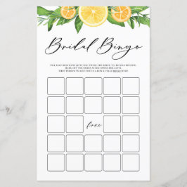 Lemons and Orange Summer Brautparty Bingo Game