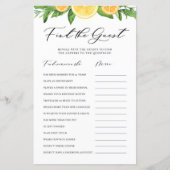 Lemons and Oranges Find the Guests Shower Game (Vorderseite)