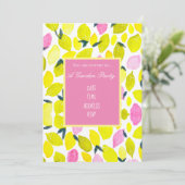 Lemons Aquarell Moderne Gartenanlage Party Einladung (Stehend Vorderseite)