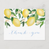 Lemons Aquarelldusche Danke Postkarte (Vorderseite)