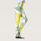 Lemons Aquarellfrucht Muster Leggings (Rechts)