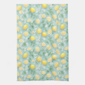 Lemons Aquarellmuster Minze Bläserlemon Geschirrtuch (Vertikal)