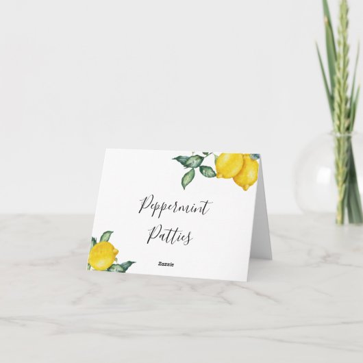 Lemons bearbeitbare Zeichenkarte Karte (Rückseite)