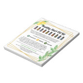 Lemons & Blätter Essential Oil Kit Handout Notizblock (Rotiert)