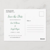 Lemons Blossom Elegantes Skript Save the Date Postkarte (Rückseite)