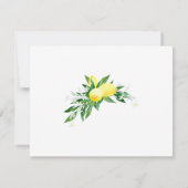 Lemons Blossom Foto Hochzeit Speichern Sie die Dat Save The Date (Rückseite)