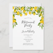 Lemons Blossom Greenerie Blumenbesitz Party Einladung (Vorderseite)