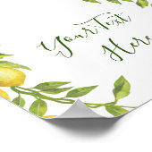 Lemons Blossom Greenerity Abschluss Zeichenplakat Poster (Ecke)