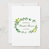 Lemons Blossom Greenerity Brautparty Game Card Einladung (Rückseite)