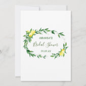 Lemons Blossom Greenerity Brautparty Game Card Einladung (Rückseite)