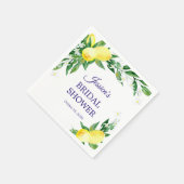 Lemons Blossom Greenerity Brautparty Paper Serviette (Ecke)