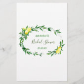 Lemons Blossom Greenerity Chic Brautparty Game (Rückseite)