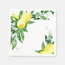 Lemons Blossom Greenerity Chic Party Paper