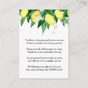 Lemons Blossom Greenerity Gift Brautparty Begleitkarte