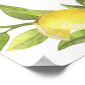 Lemons Blossom Greenery Unplugged Wedding Zeremoni Poster (Ecke)