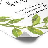 Lemons Blossom Grüne Mimosa Bar Sign Poster (Ecke)