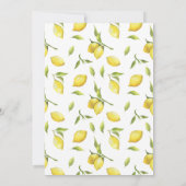 Lemons Blossom Grüne Wasserfarbe Brautparty Einladung (Rückseite)